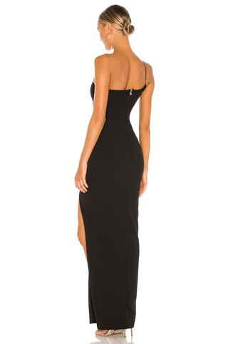 Lust One Shoulder Gown in Black | Revolve Clothing (Global)