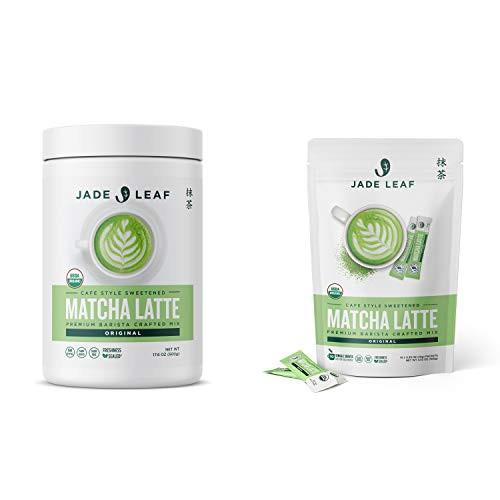 Jade Leaf Matcha Latte Mix Bundle - 500g Canister + 10ct Stick Packs - Cafe Style Sweetened Blend - Sweet Matcha Green Tea Powder | Amazon (US)