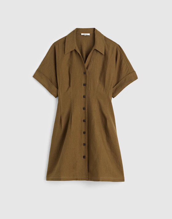 The Perry Mini Shirtdress in 100% Linen | Madewell