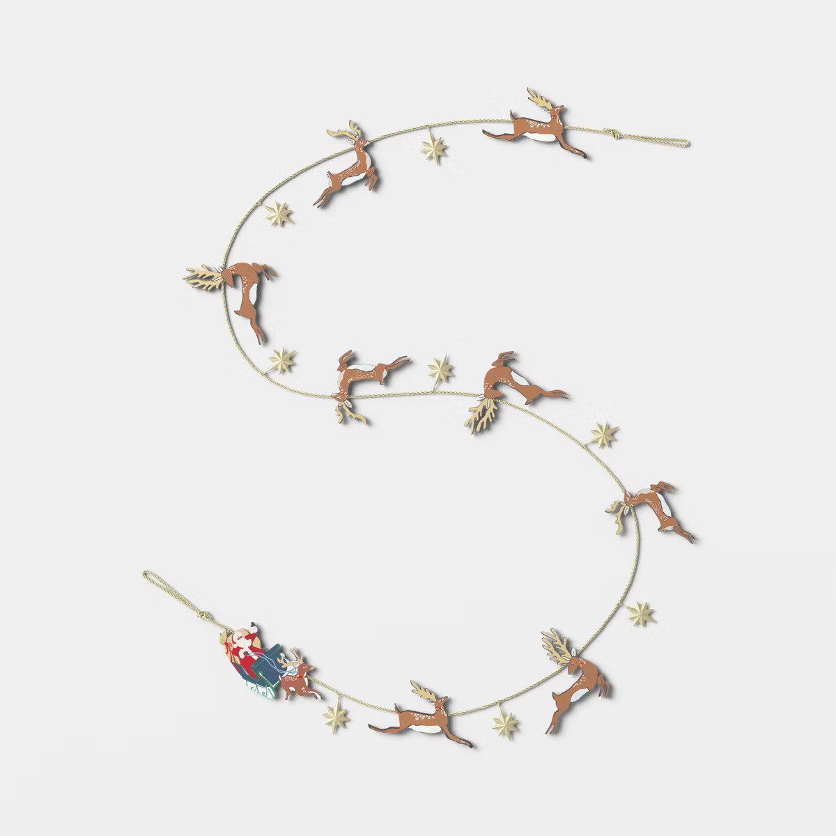 Santa's Sleigh and Reindeer Christmas Garland - Threshold™ | Target