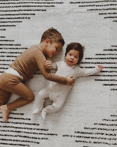 White Diamond Pinstripes Washable Area Rug | Rugs USA