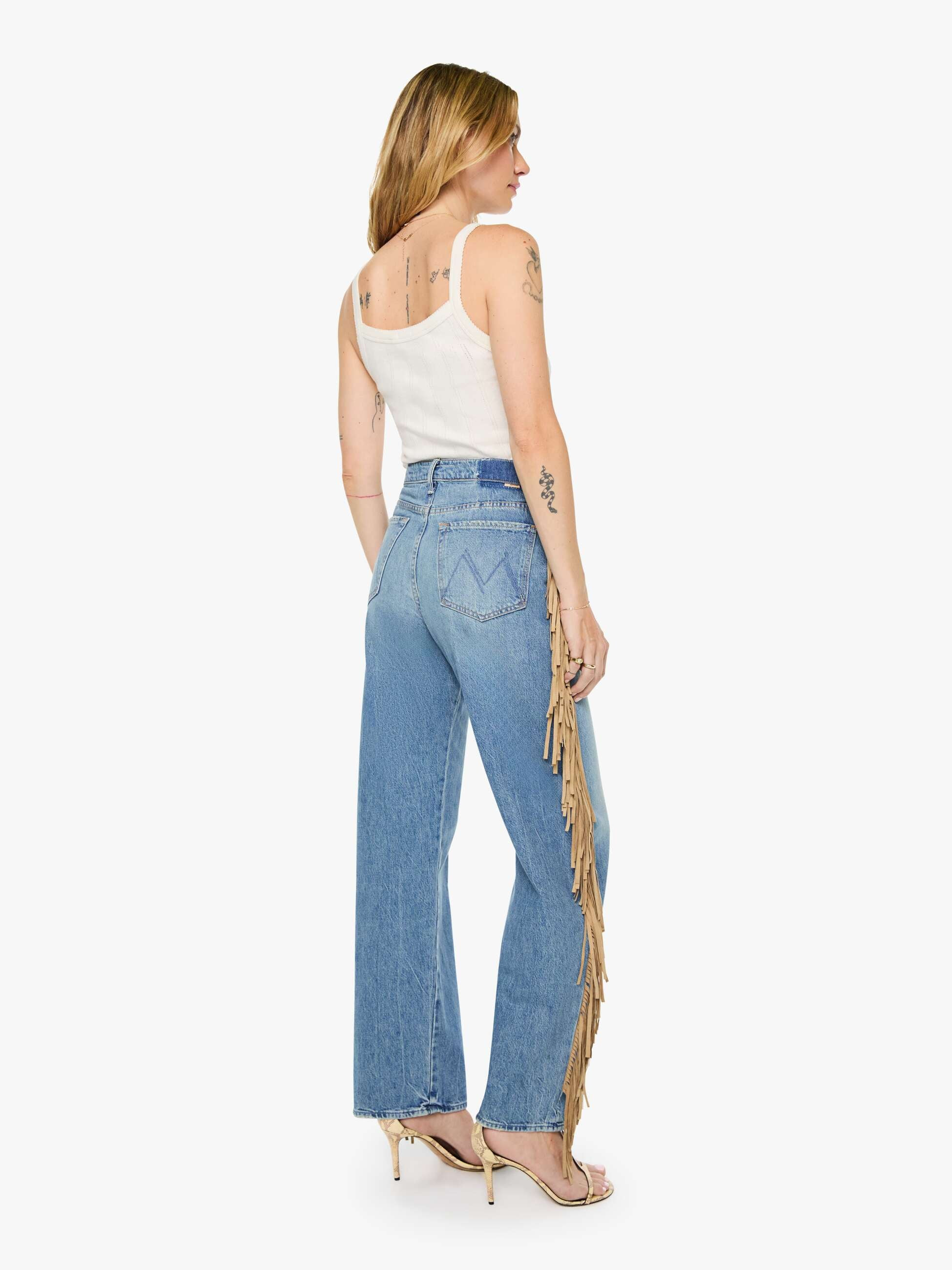 The Fringe Half-Pipe Button Sneak - Folkstar | Mother Denim