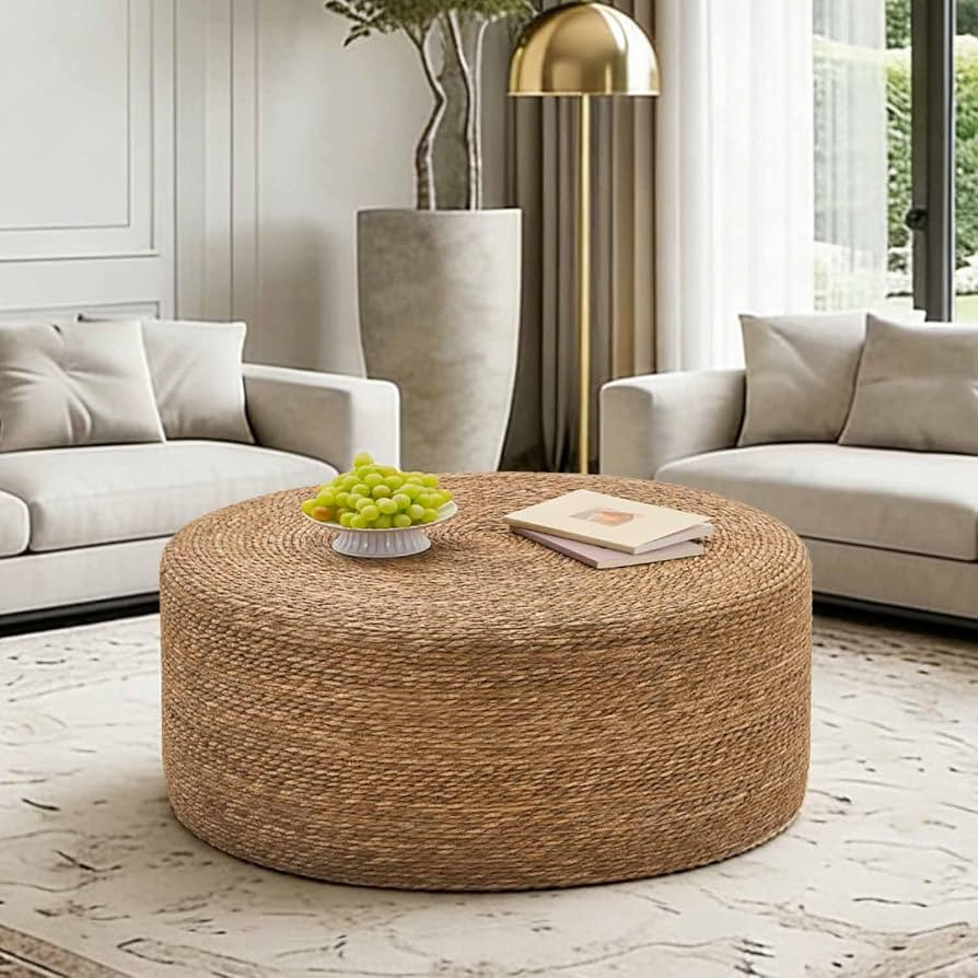 30'' Round Seagrass Wicker Coffee Table | Amazon (US)