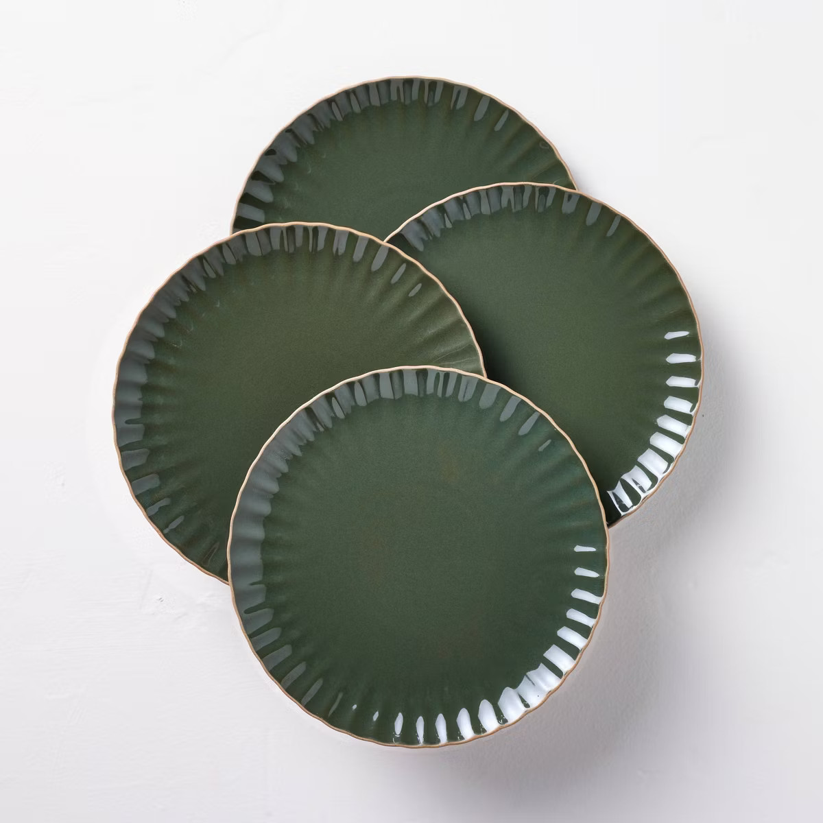8.5" Scallop Stoneware Salad Plate Green - Hearth & Hand™ with Magnolia | Target