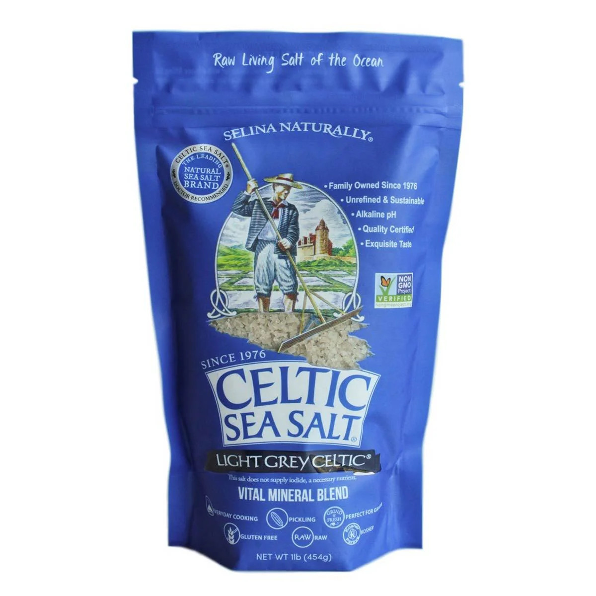 Selina Naturally Light Grey Celtic Sea Salt - Vital Mineral Blend (1 lb) #10079519 | Smallflower