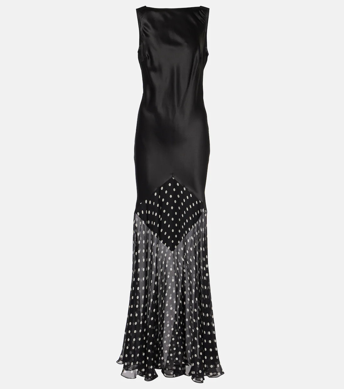 Draped polka-dot satin gown | Mytheresa (US/CA)
