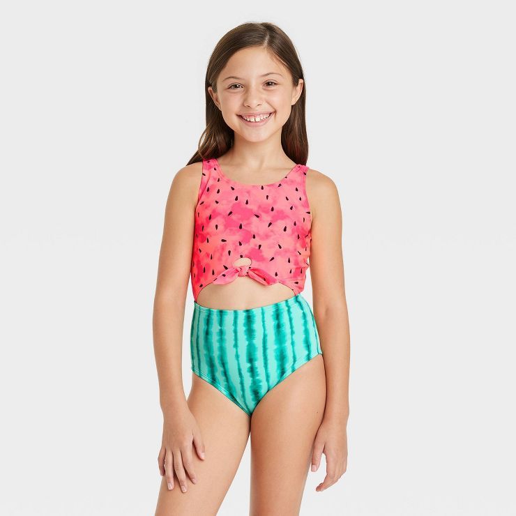 Girls' Watermelon One Piece Swimsuit - Cat & Jack™️ | Target