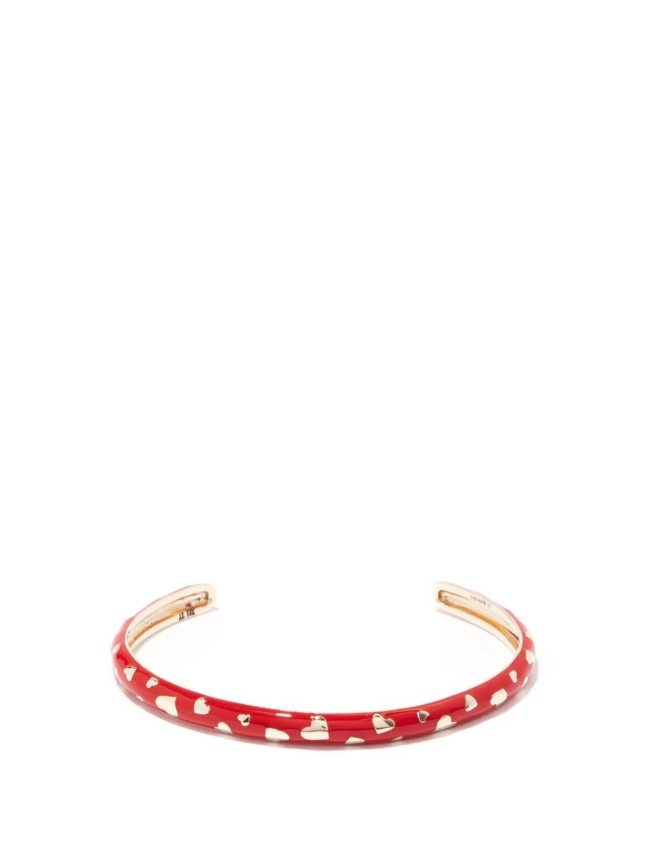 Amour 14kt gold & enamel cuff | Alison Lou | Matches (US)