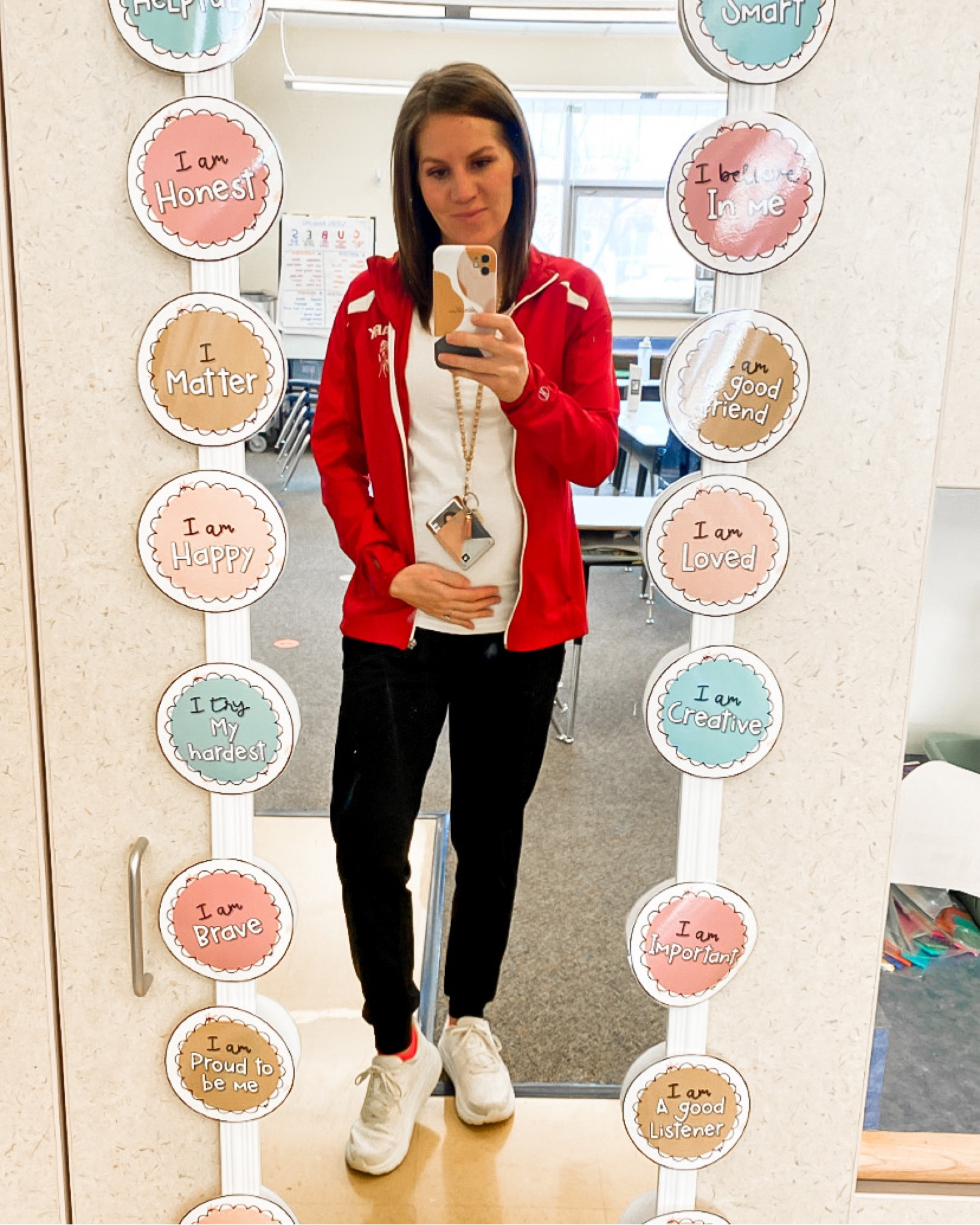 Does your school have casual Fridays? These maternity joggers are seriously a dream. They have an over-the-belly band that stays in place. I’m wearing a size small in everything. 

#LTKbump #LTKfit #LTKunder50