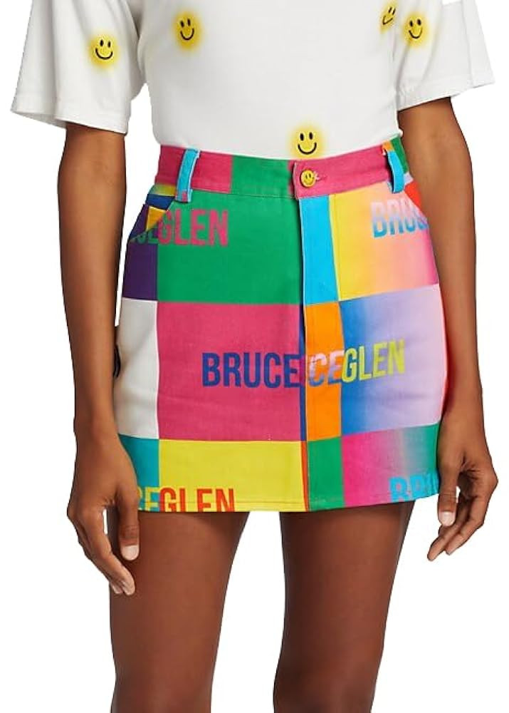 BruceGlen Women's Printed Denim Mini Skirt | Amazon (US)