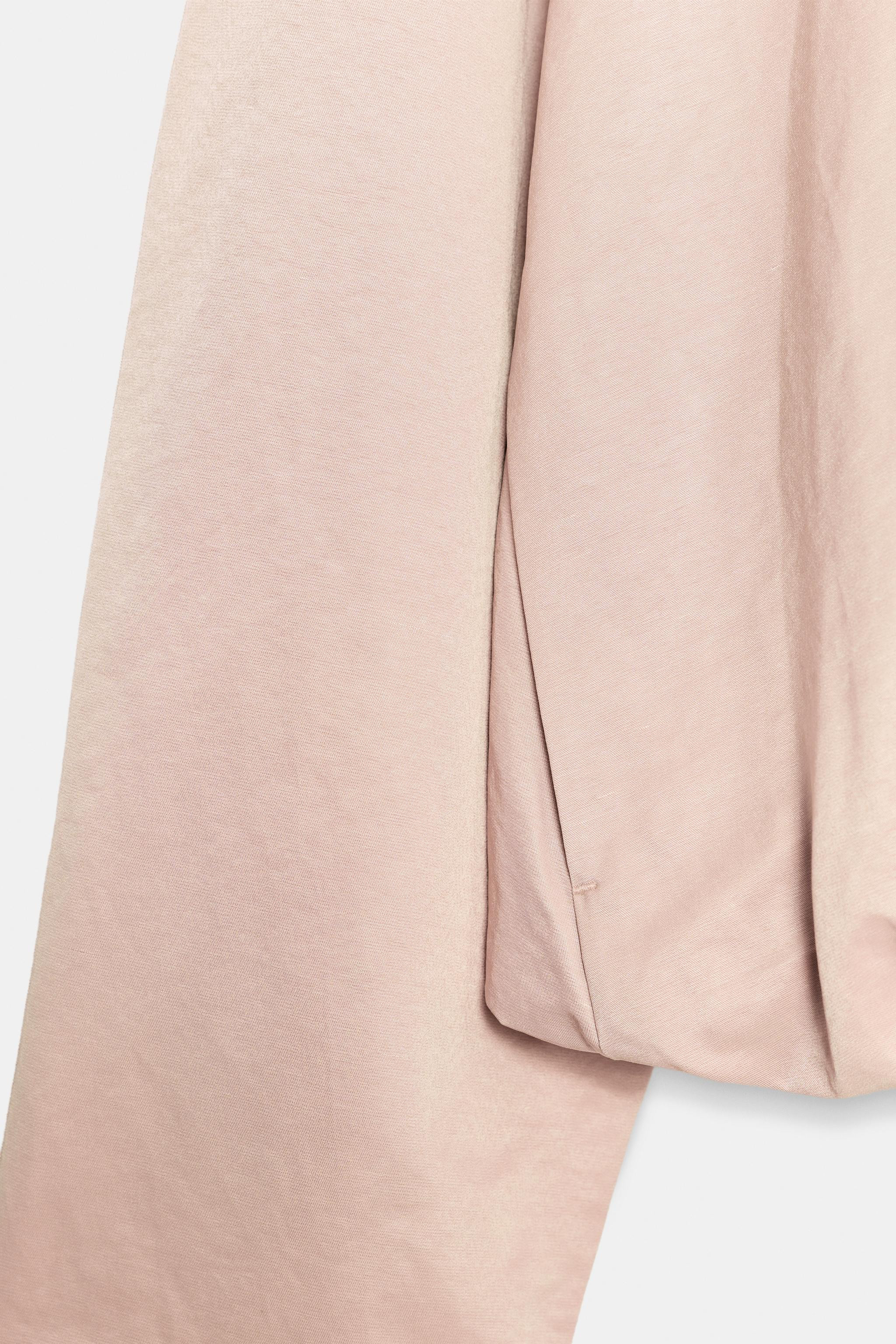 ZARA WOMAN COLLECTIONJacket crafted from a 20% linen blend. Featuring a high neck and long sleeve... | Zara UK