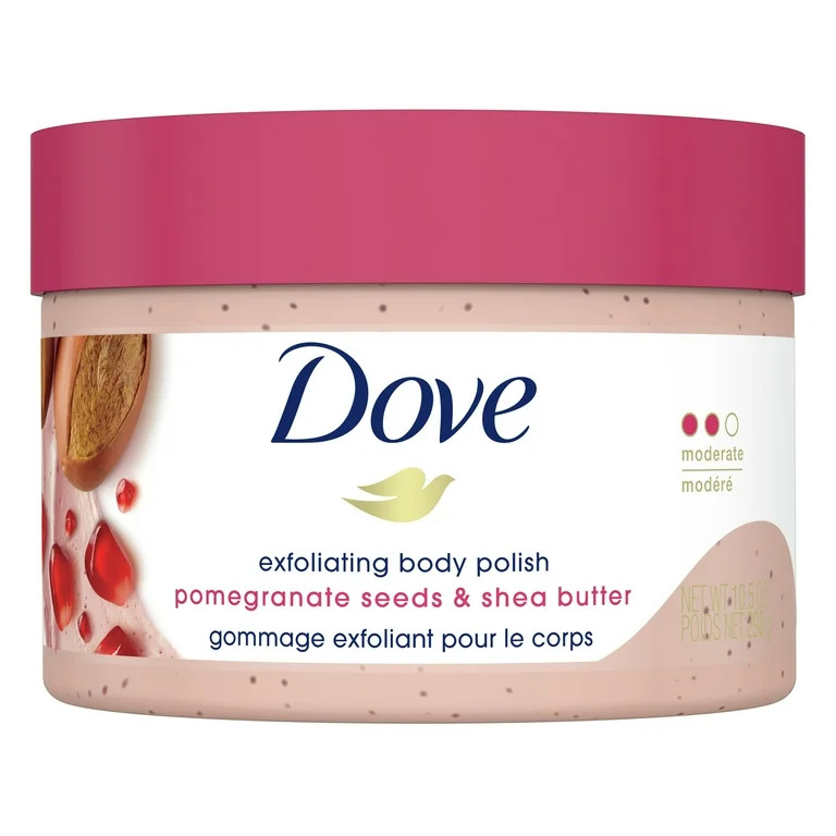 Dove Exfoliating Body Polish Pomegranate Seeds and Shea Butter Body Scrub All Skin Type, 10.5 oz | Walmart (US)