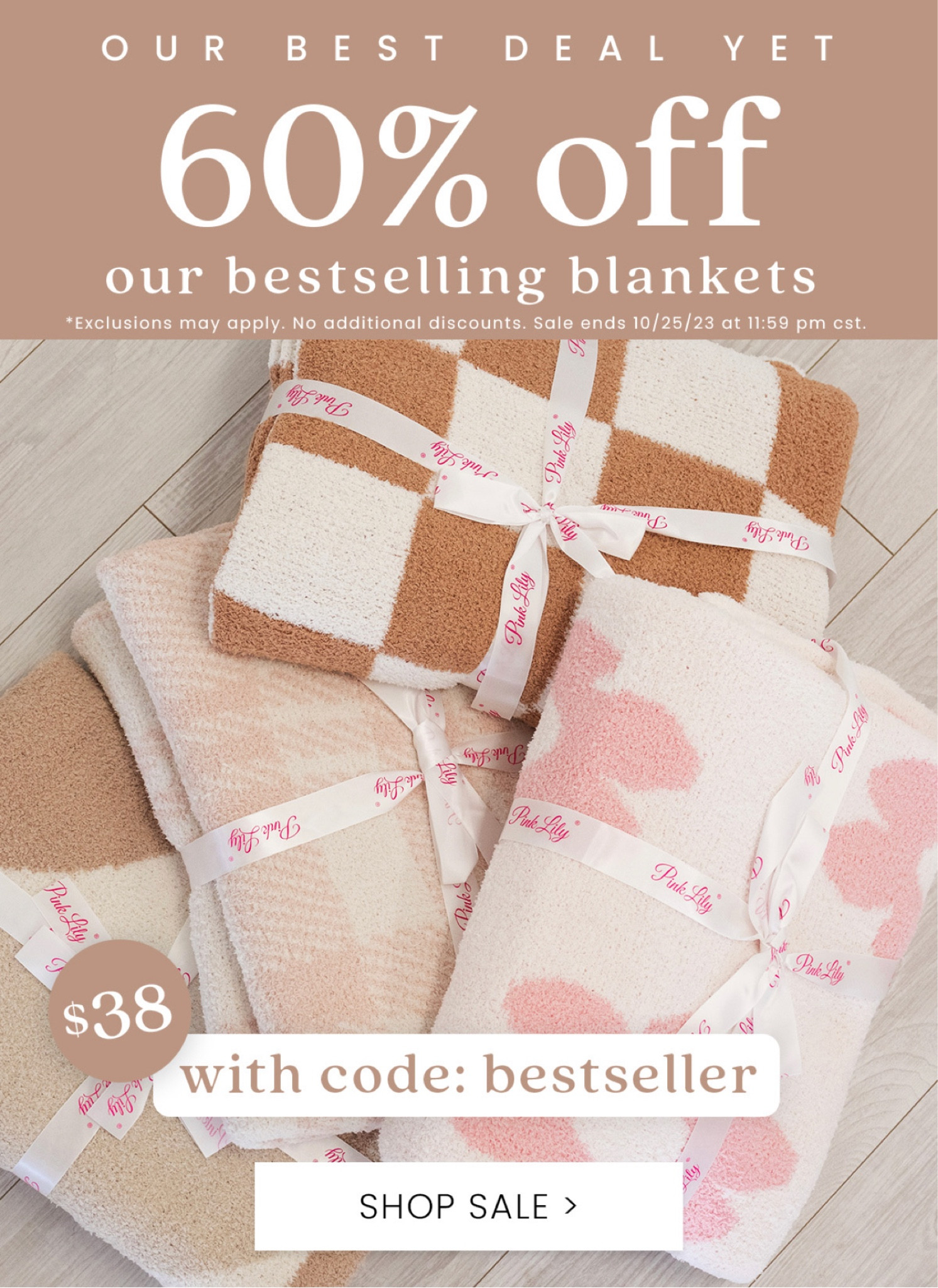 Grab some of Pink Lily’s coziest blankets for only $38! Use code: BESTSELLER at checkout. Feels identical to the barefoot dreams blankets and make a great gift! 

#LTKhome #LTKHoliday #LTKSeasonal