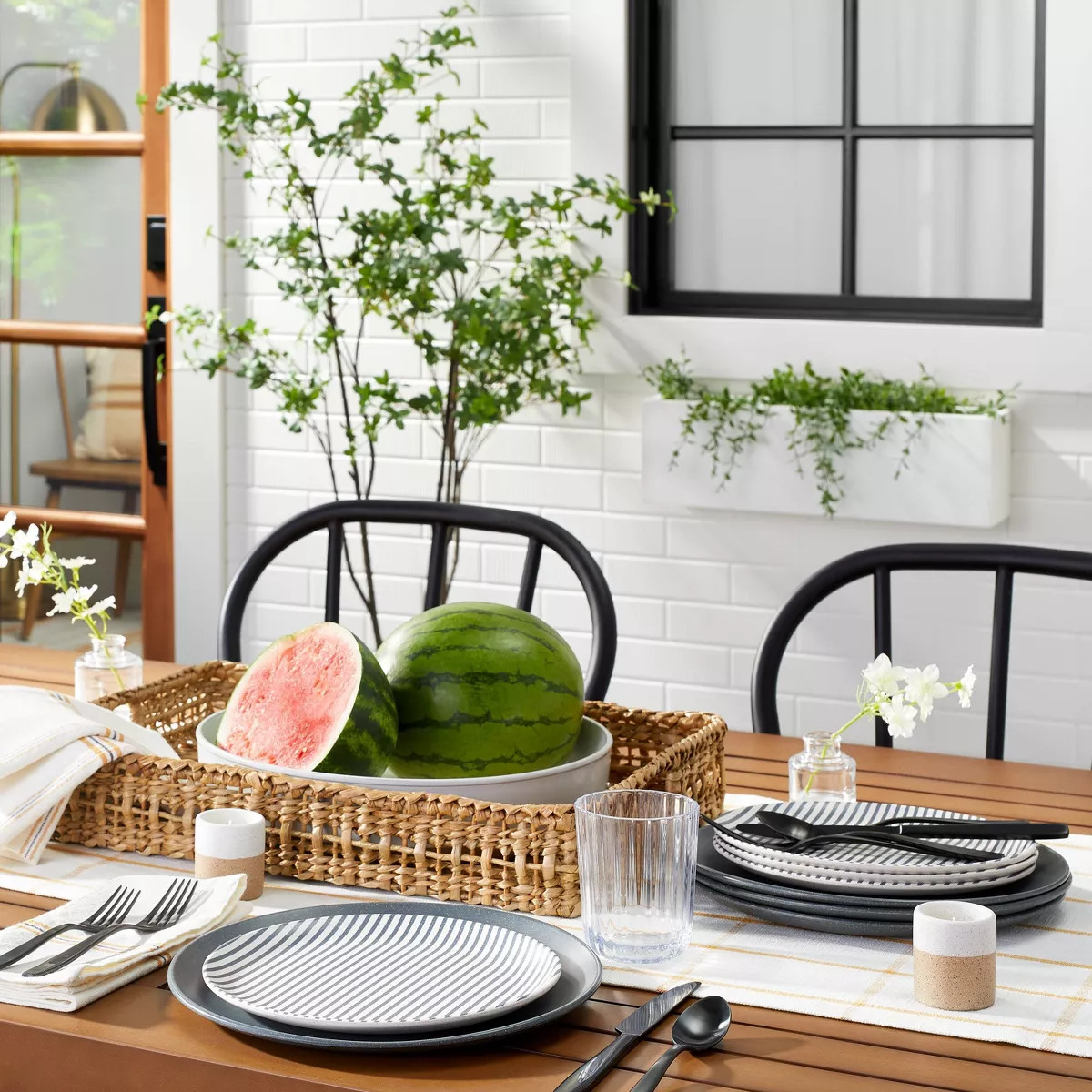 14"x20" Natural Woven Tray with Handles - Hearth & Hand™ with Magnolia | Target