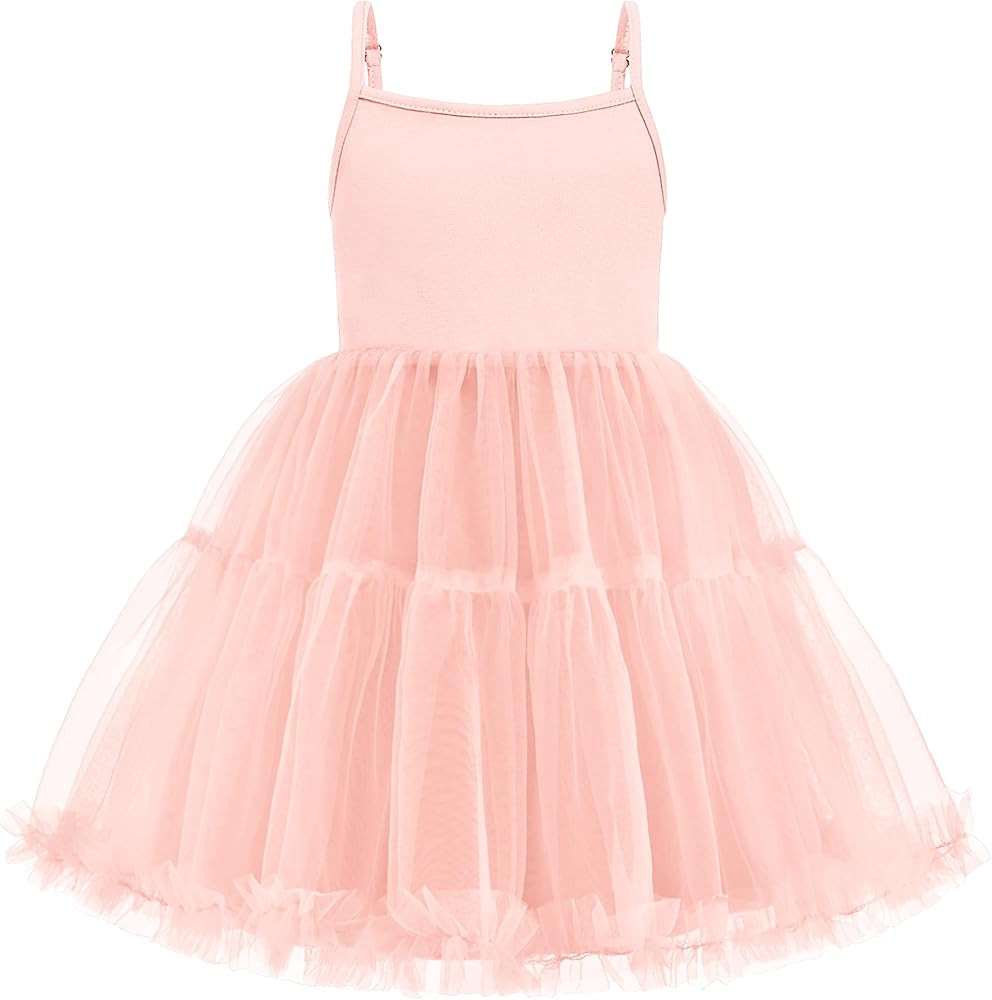 Arshiner Toddler Baby Girl Birthday Princess Dress Girls Spaghetti Strap Tulle Tutu Dresses Summe... | Amazon (US)