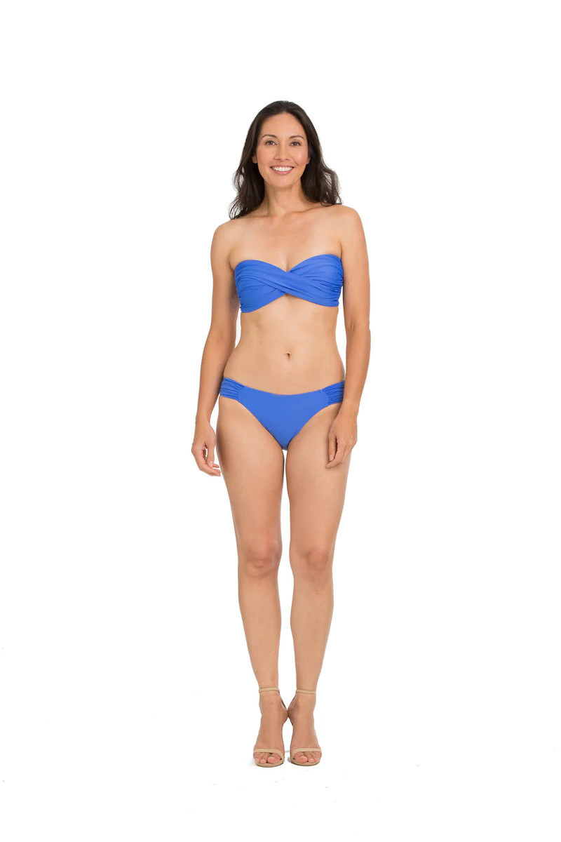 Solid Twist Front Bandeau with Back Ties (Style 136) | Tara Grinna