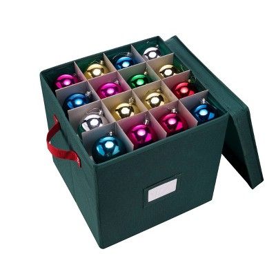 Elf Stor Premium Christmas Ornament Storage Chest Green | Target