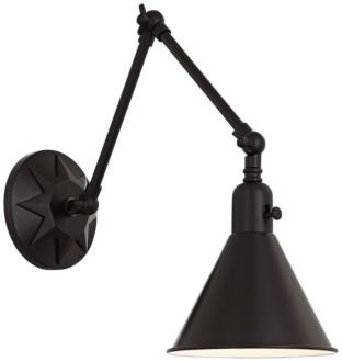 Crystorama Morgan 23" High Matte Black Wall Sconce (55T97) | LampsPlus.com