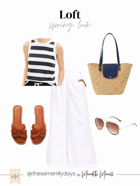 Loft Spring Look

Spring outfit inspo | Spring look | Loft | Navy | Striped tank | White pants

#LTKunder100 #LTKstyletip #LTKfit