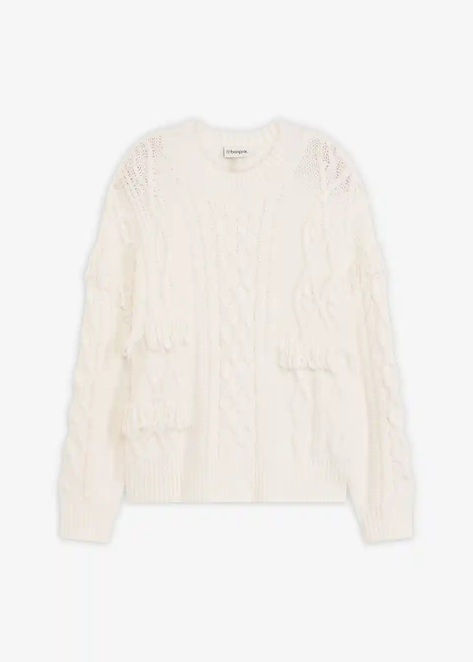 Oversize-Pullover mit Fransen | Bonprix DE