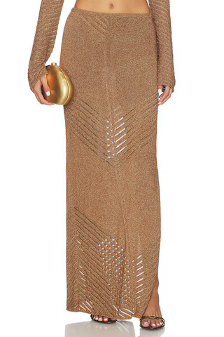 Bria Maxi Skirt in Truffle | Revolve Clothing (Global)