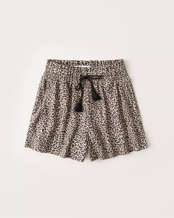 Linen-Blend Tassel Shorts | Abercrombie & Fitch US & UK
