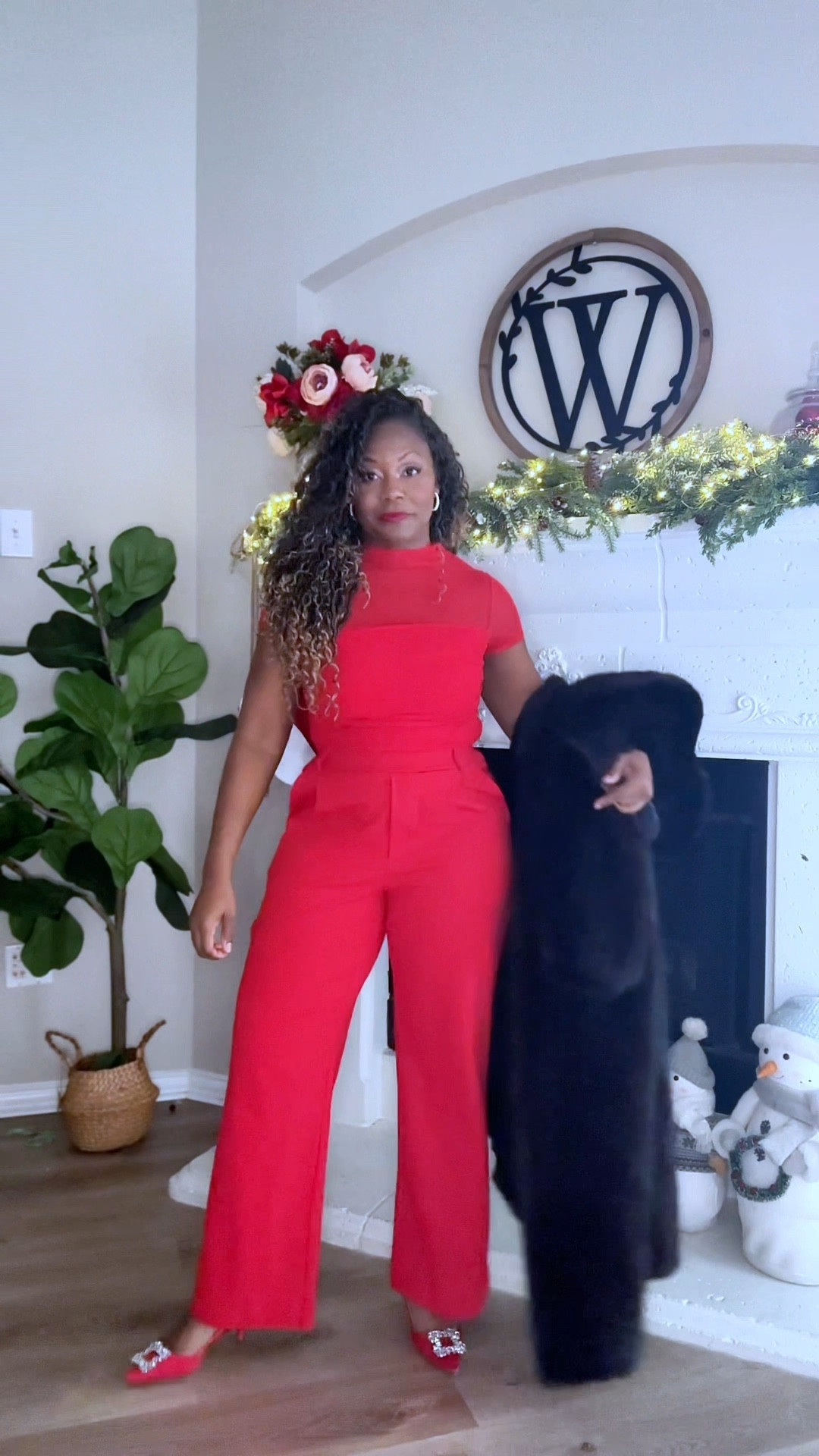 Holiday monochromatic outfit ideas! 

Red short sleeve bodysuit with super comfortable red pants, Black pearl embellished sheer top, black jorts, sheer fleece tights, suede heels, wool coat, cream maxi dress (maternity friendly) and fur coat

#LTKSeasonal #LTKHoliday #LTKCyberWeek