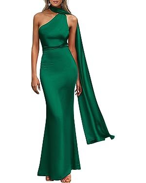 PRETTYGARDEN Women's Maxi Satin Dress Sleeveless Halter Neck Backless Long Formal Evening Cocktai... | Amazon (US)