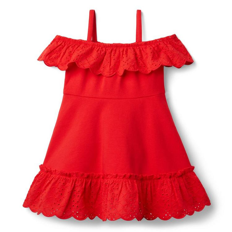 Eyelet Cold Shoulder Ponte Dress | Janie and Jack