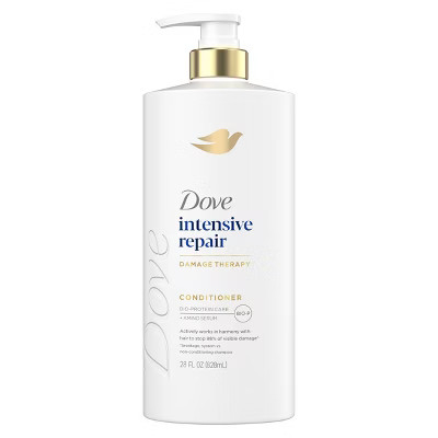 Dove Beauty Intensive Repair Hair Conditioner Pump with Glutamic Amino Serum & Bio-Protein Care - 28 fl oz | Target