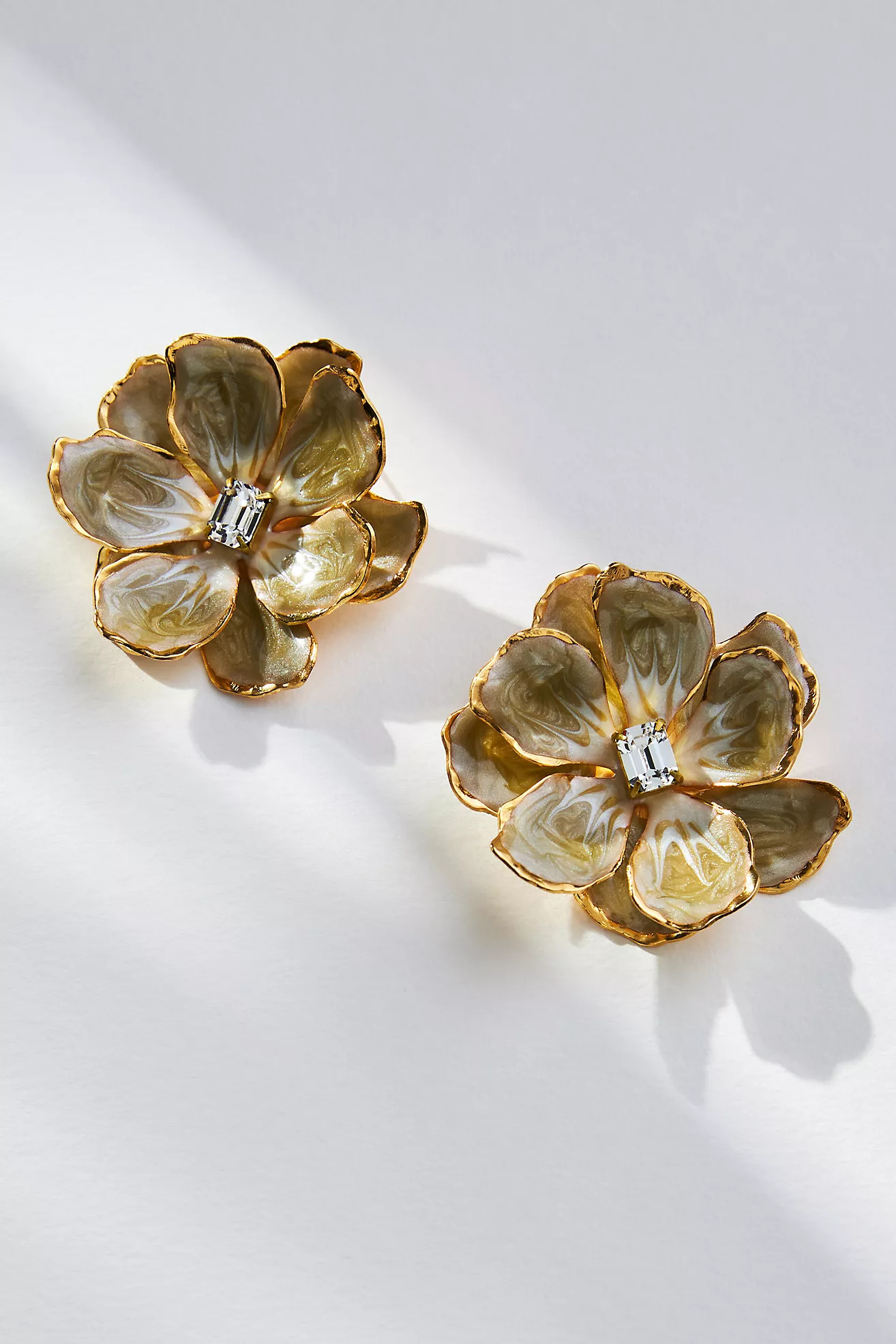 The Pink Reef Hand-Painted Earrings | Anthropologie (US)