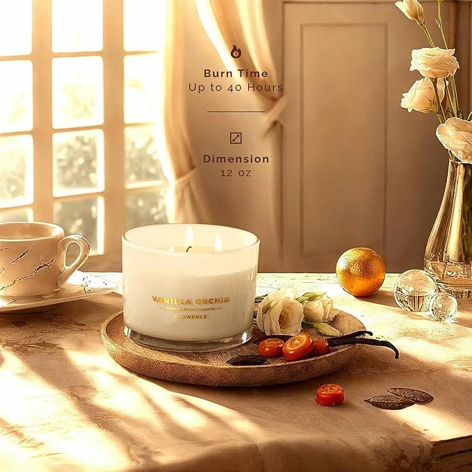 Luxury Vanilla Scented Candle - Large 3 Wick Jar Candle - Elegant Gift for Women & Men - 100% Nat... | Amazon (US)