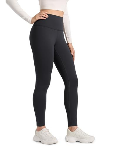 CRZ YOGA Womens Fleece Lined Leggings 28'' - Matte Thermal Winter Warm Full Length Pants Casual Lounge Yoga Workout Ink Gray XX-Small | Amazon (US)