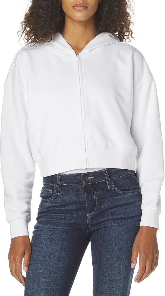 florence by mills Women's Cozy Crush Cropped Zip-up Hoodie | Amazon (US)