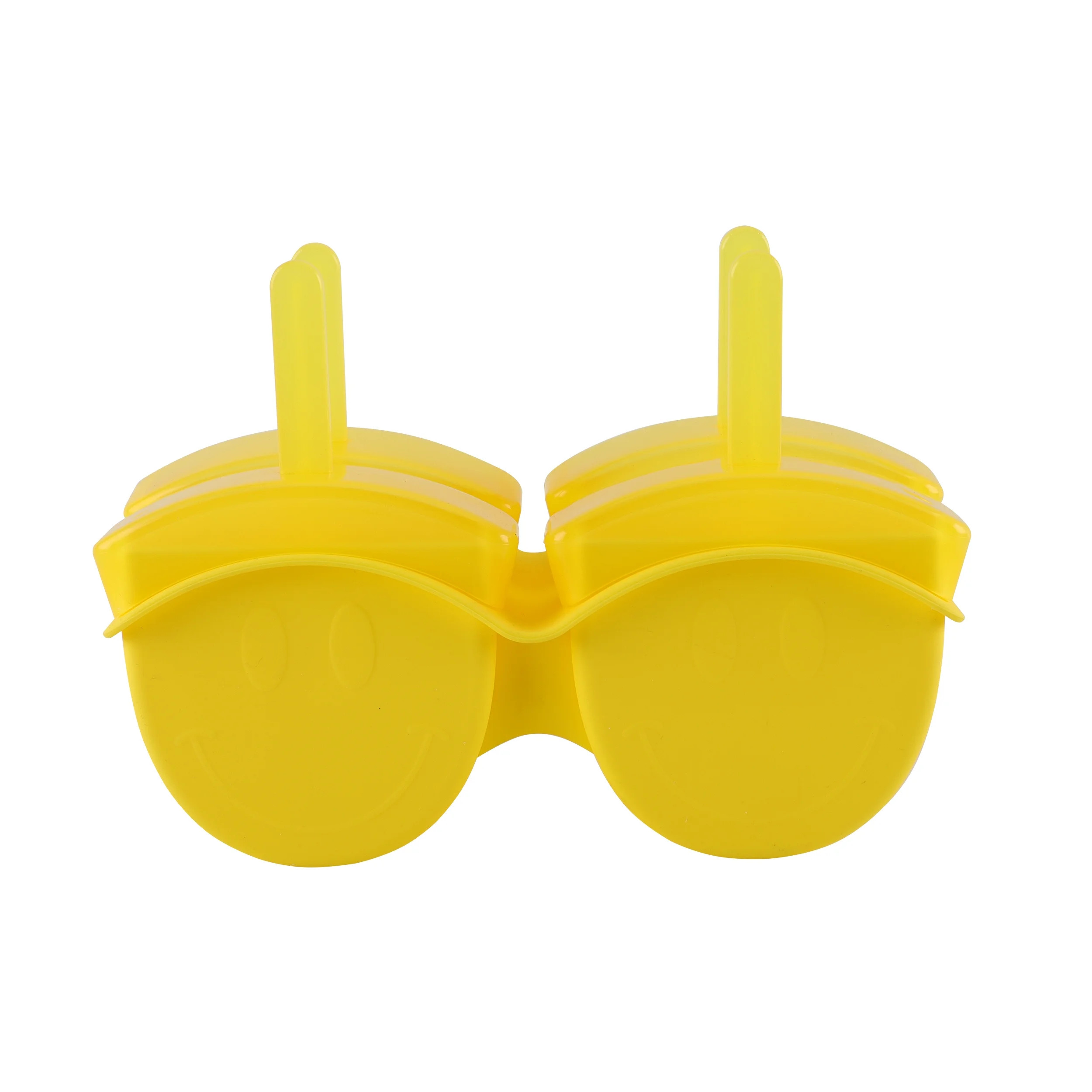 Smiley Face Silicone Ice Pop Molds-4 Cavity Yellow | Walmart (US)