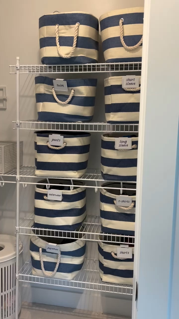 Kids closet organization 