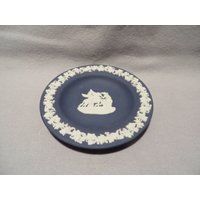 Vintage Small Navy Blue Wedgwood Jasperware Plate/Pin Tray | Etsy (US)