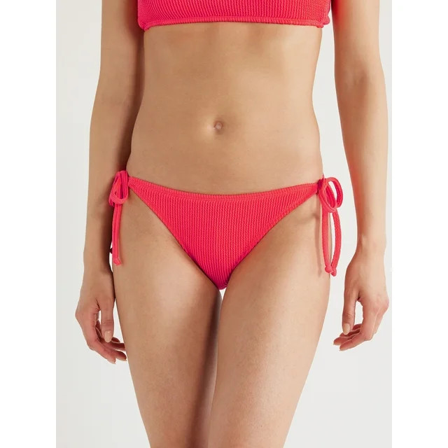 No Boundaries Juniors’ Crinkle Side Tie Bikini Bottoms, Sizes S-XXL | Walmart (US)