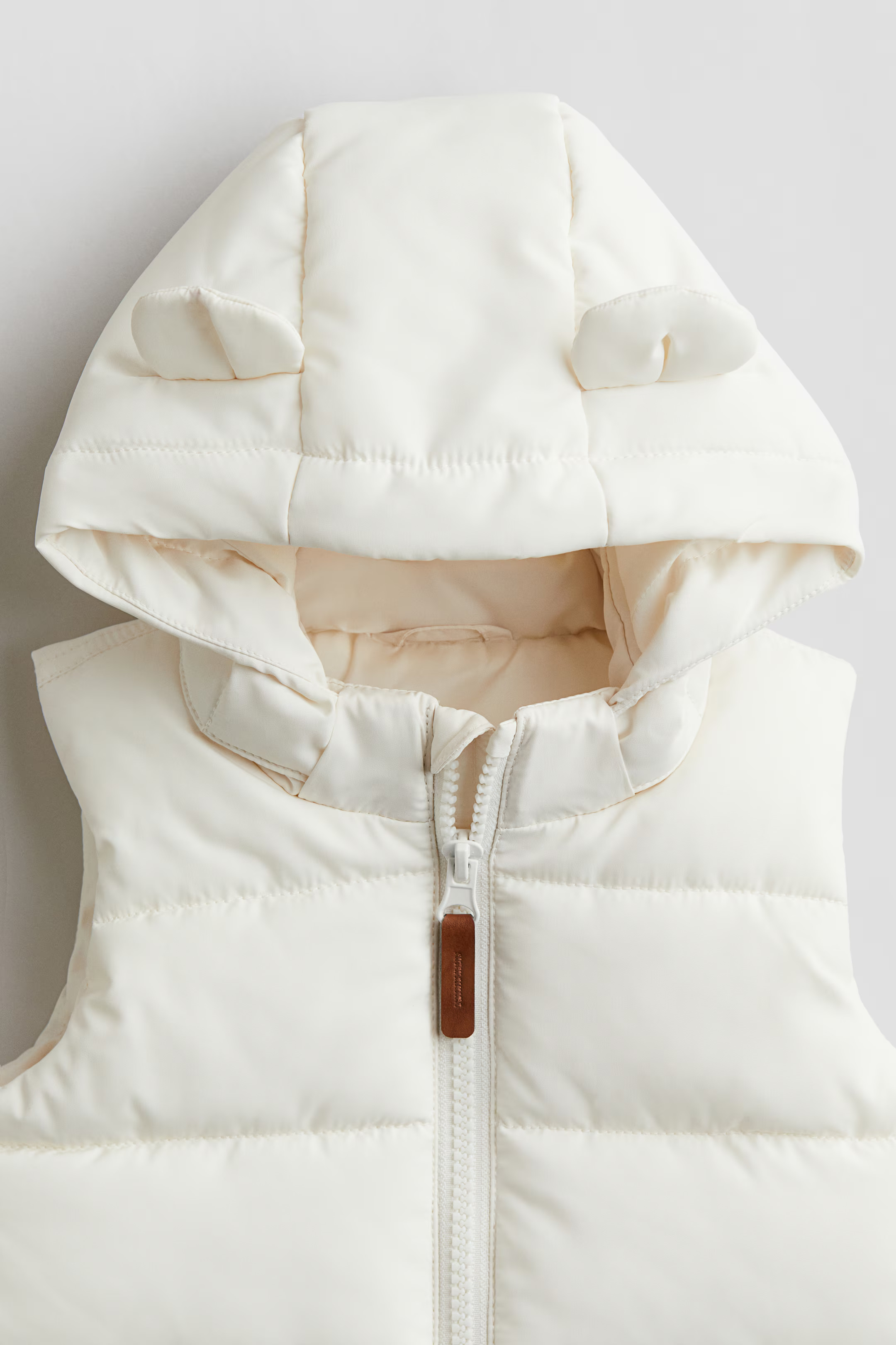 Hooded Vest - Sleeveless - Regular length - White - Kids | H&M US | H&M (US + CA)