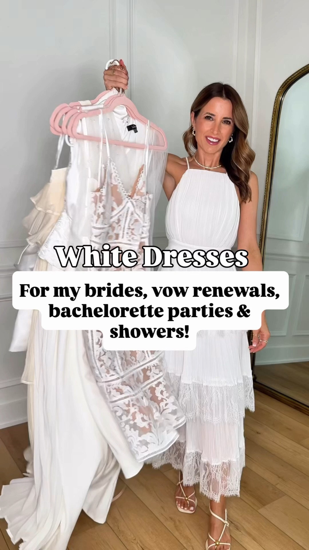White dresses. Bride to be. White dresses for brides. Bow back dress. Lace dresses. White midi dresses.. Rehearsal dinner dress. Reception dress. Bridal shower dress. Bachelorette party dress. White lace midi dress. Vow renewal dress. Shoes are TTS. 
*I am 5’3, 110, 32b and wearing XXS in #1 and XS in everything else

#LTKootd #LTKWedding #LTKTravel