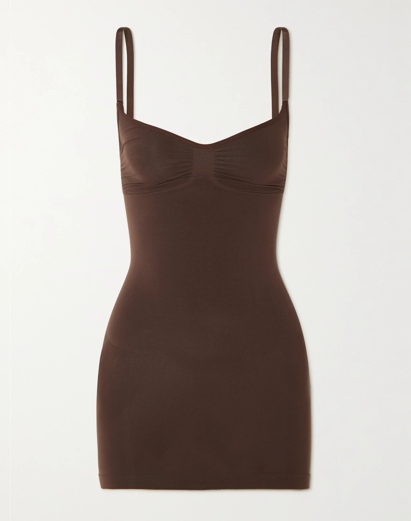 SKIMS - Seamless Sculpt Slip Dress - Cocoa | NET-A-PORTER (US)