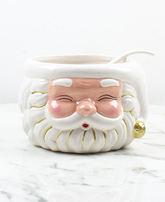 Santa Ceramic Punch Bowl | Macy's