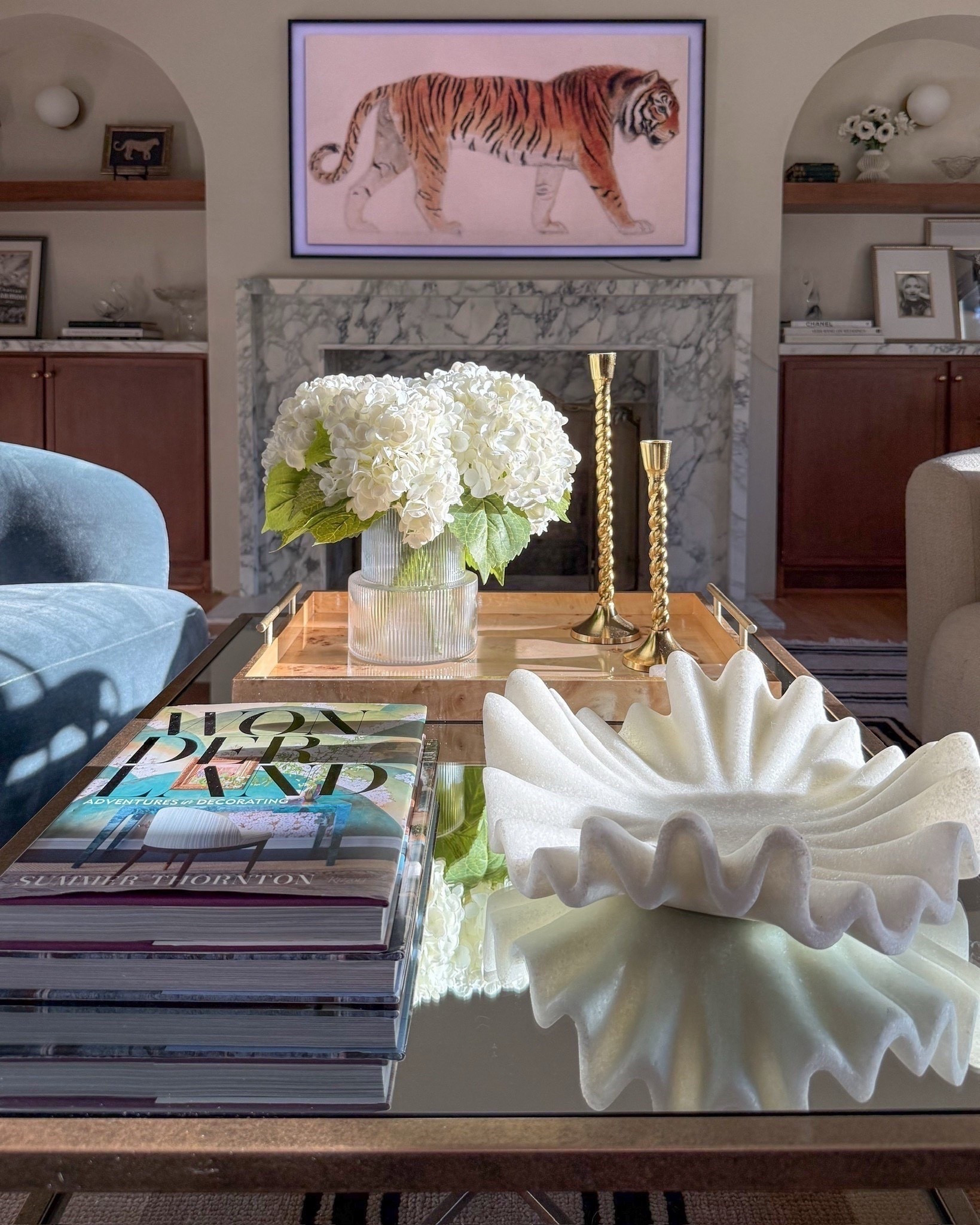 A moment for my refreshed coffee table decor ✨ a perfect bright moment for the upcoming spring season.

#LTKvlog #LTKHome #LTKSeasonal