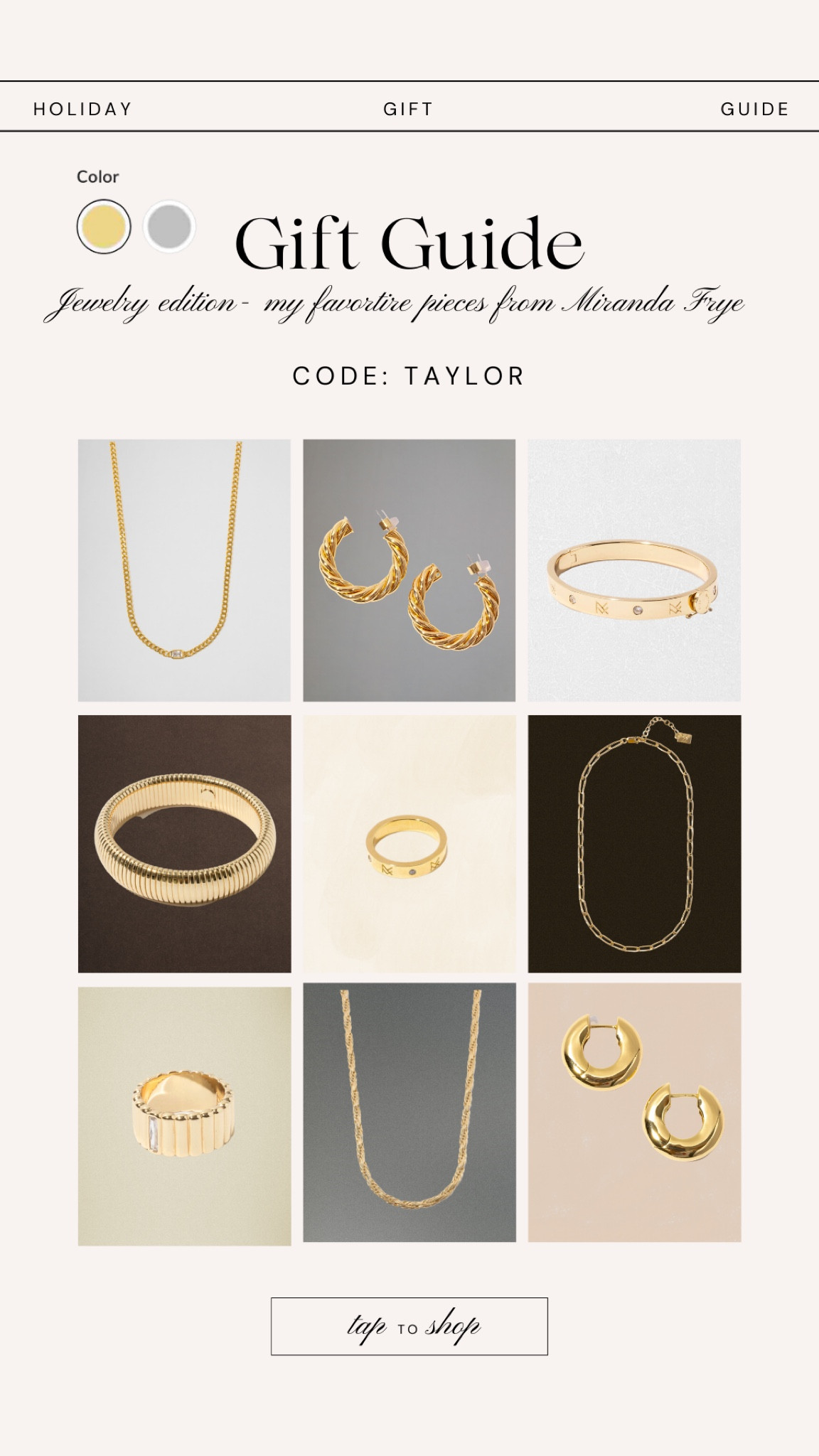 one of my fav jewelry brands and doesn’t tarnish. I sleep, swim, shower in them code “taylor” at checkout will get you $$ off 

#LTKGiftGuide #LTKHoliday
