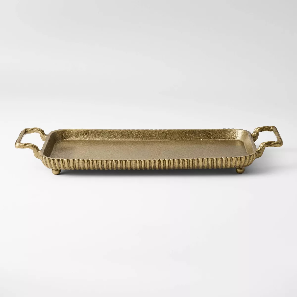 Brass Footed Tray with Handles - Threshold™ designed with Studio McGee | Target