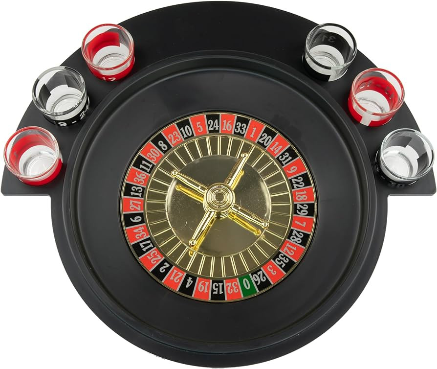 Spin to Win: Fairly Odd Novelties Shot Glass Roulette Set, 6 Glasses, 2 Balls, Party Favorite, Pe... | Amazon (US)