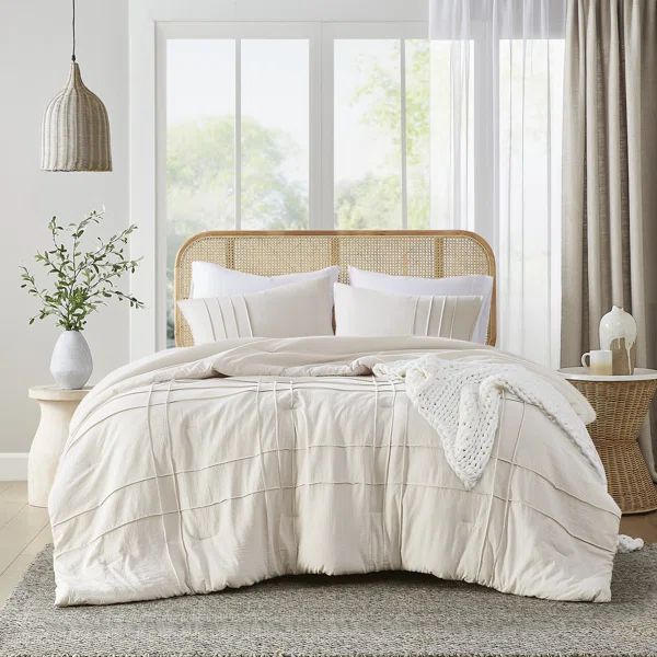 Seamus Pinch Pleated Soft Washed Boho Comforter Set | Wayfair North America