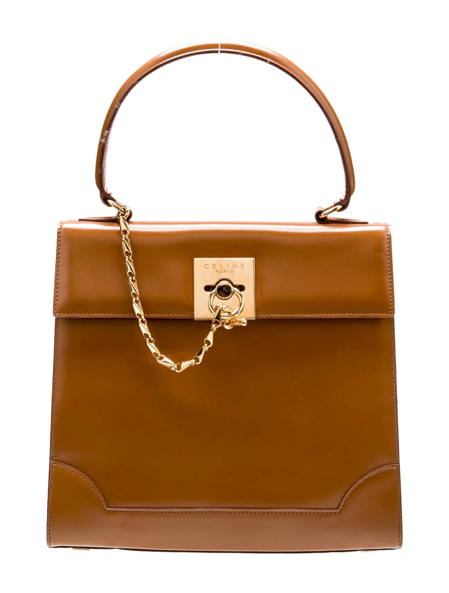 Leather Top Handle Bag Vintage | The RealReal