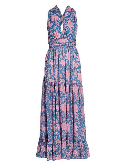 Chloe Floral Cross-Back Maxi Dress | Saks Fifth Avenue