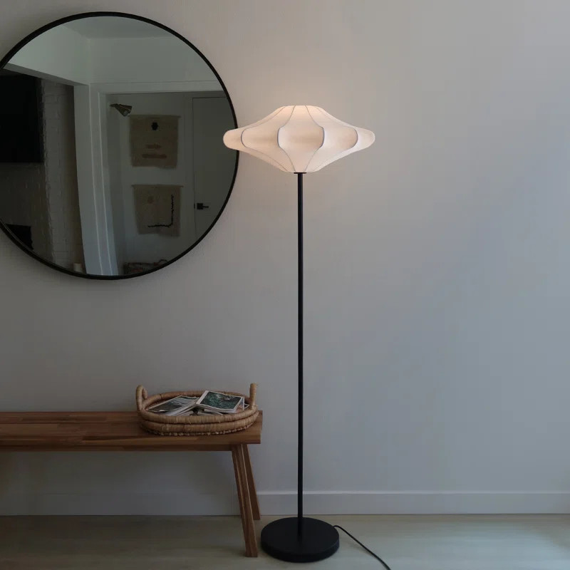 Brightech Atlas 64.5 in. Modern LED Energy Efficient Floor Lamp with Round Shade | Wayfair | Wayfair North America